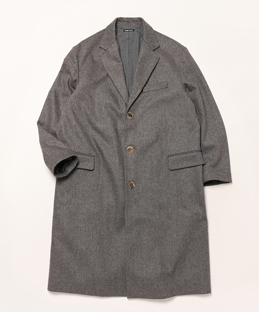 Grey Patterned Wool Coat(M(MEN) Lt.Grey/ライトグレー): FRANK