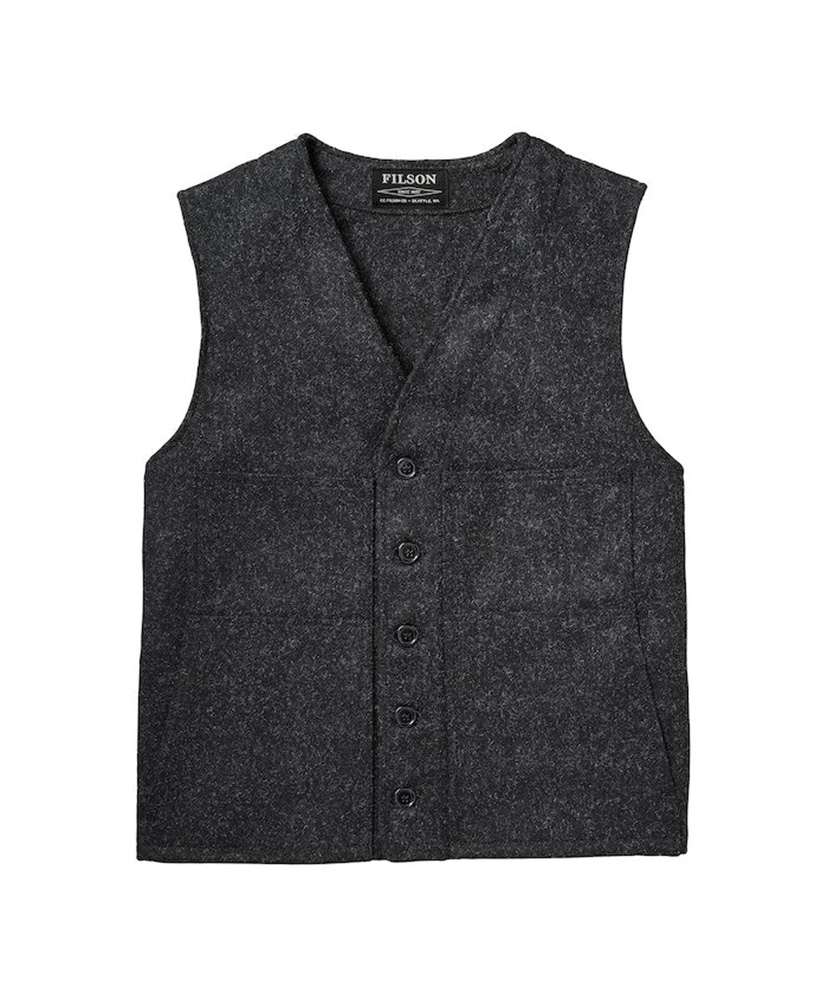 FILSON MackinawWoolVest チャコール フィルソン ベスト FILSON（フィルソン） MACKINAW WOOL VEST マッキノーウール