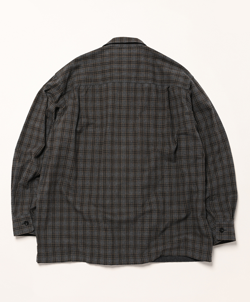 HP-B022-051 - 綿チェック×綿フランネル Gray/グレー S(MEN)
