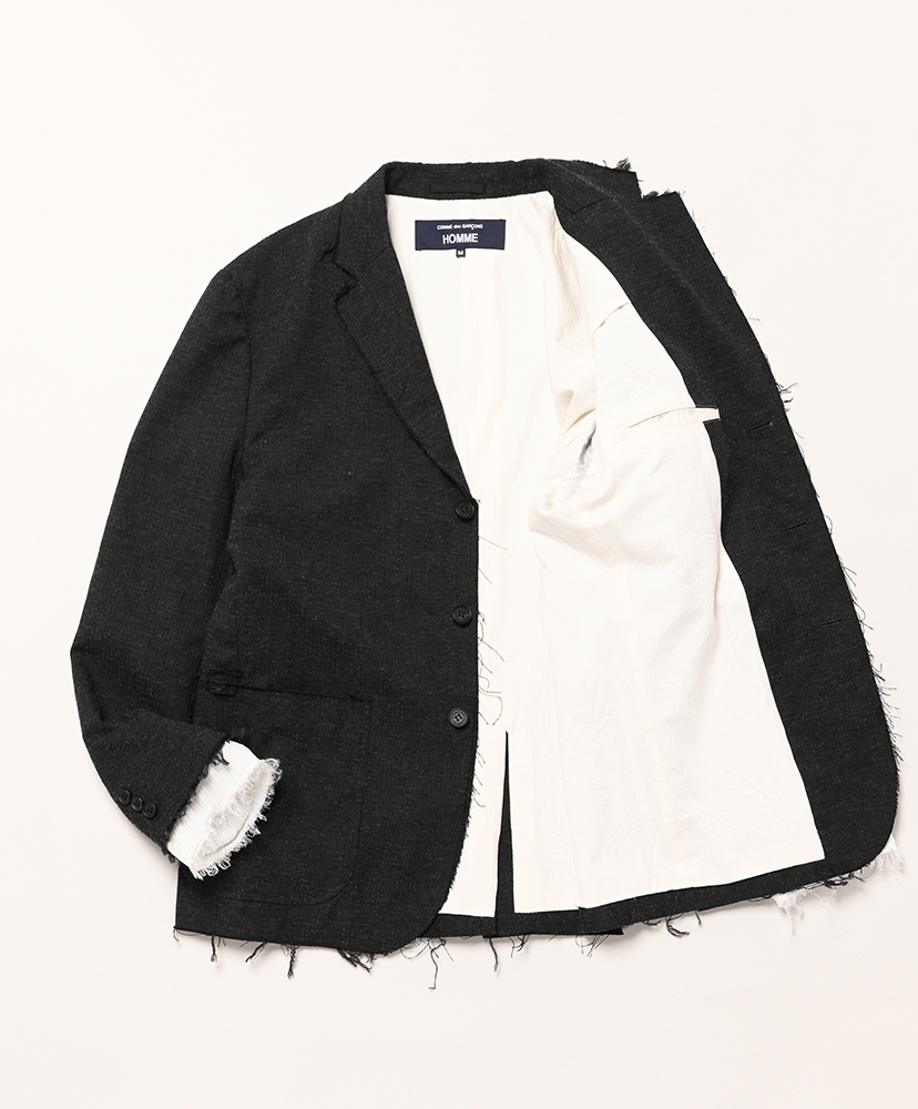 HP-J017-051 - ウールエステルヘリンボーン 製品洗 Black/ブラック M(MEN)