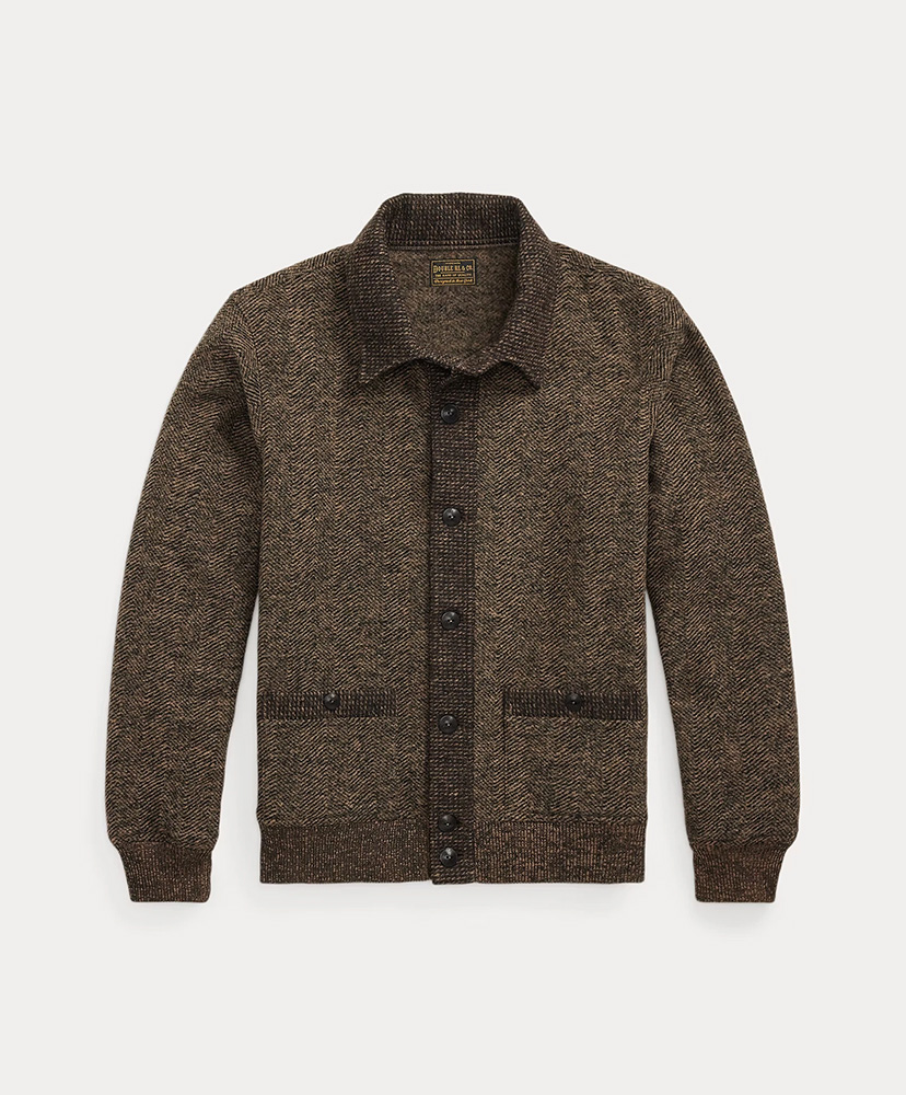 RRL カーディガン 100%ウール ブラウン RRL カーディガン 100%ウール ブラウン Ralph Lauren RRL