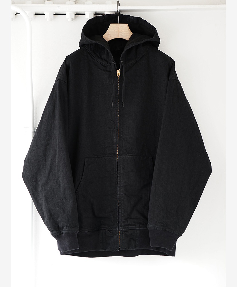 ブラックデニム ジップパーカ(1(MEN) Black/ブラック): COMOLI