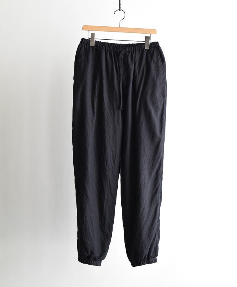 カシミヤシルク 製品染ドローストリングパンツ(2(MEN) Navy