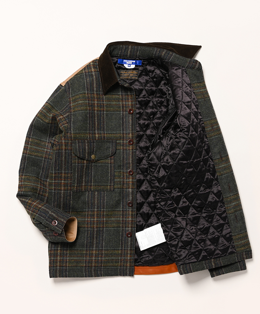 WP-B002-051 - ウールチェックツイード×レザー Filson Wネーム Green/グリーン M(MEN)