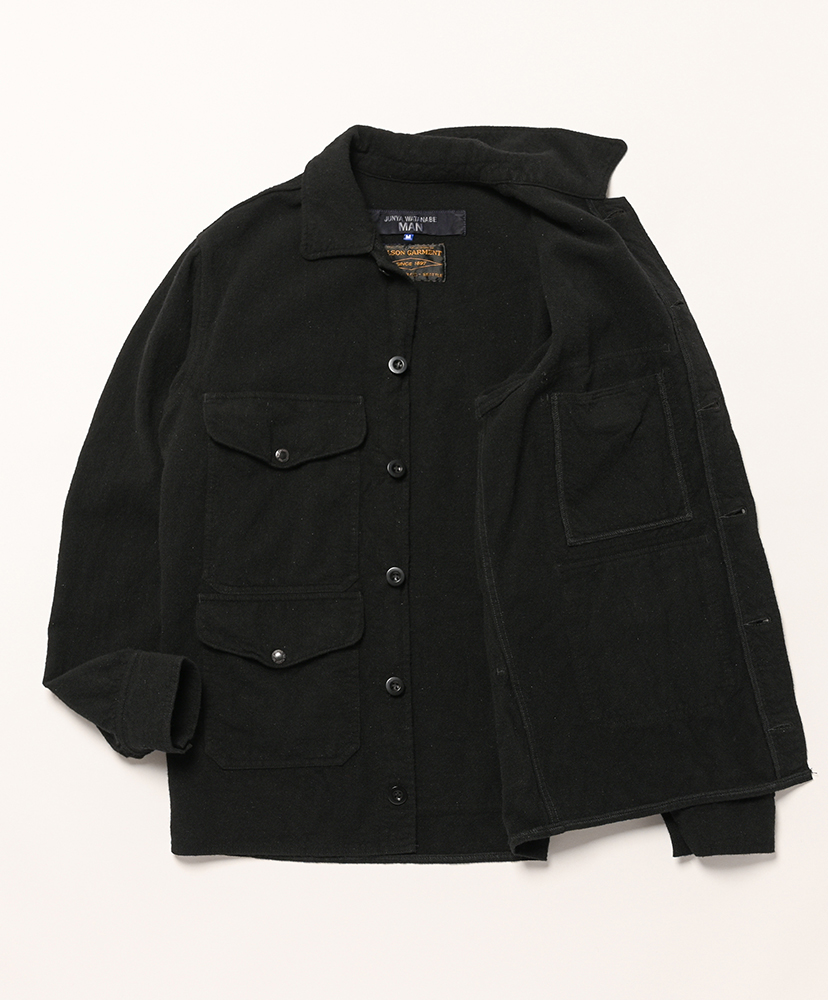 WP-J008-051 - ウールアクリルツイル 製品染縮絨 Filson Wネーム Black/ブラック M(MEN)
