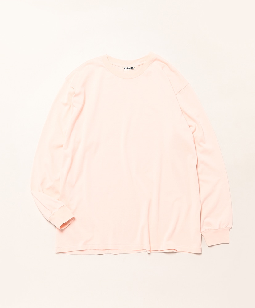 トップス AURALEE LUSTER PLAITING L/S TEE 3 Luster Plaiting L/S Tee(3(MEN) Pale Pink/ペールピンク): AURALEE