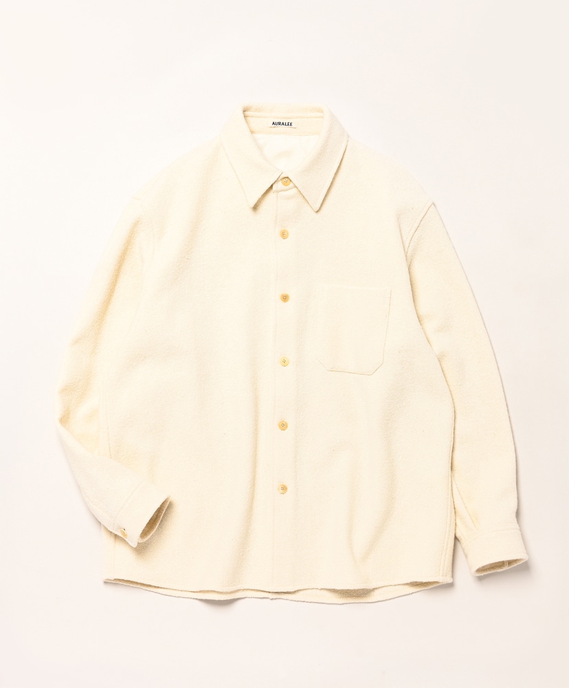 Homespun Tweed Shirt Blouson(4(MEN) Ivory White/アイボリー