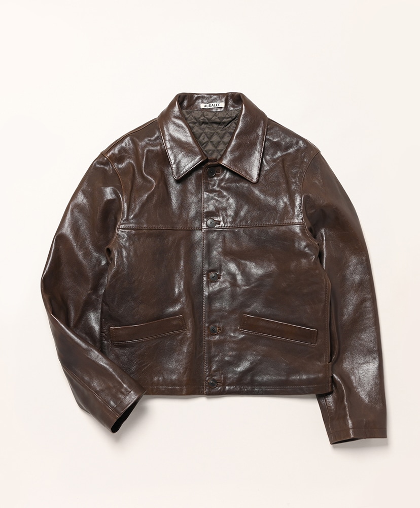AURALEE HEAVY LAMB LEATHER BLOUSON サイズ3 AURALEE heavy lamb leather blouson size3