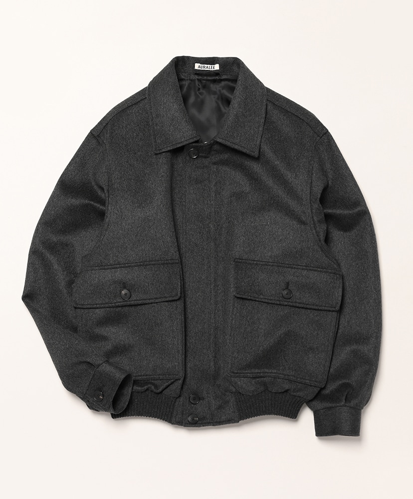 Cashmere Moleskin Zip Blouson(3(MEN) Top Charcoal/トップ