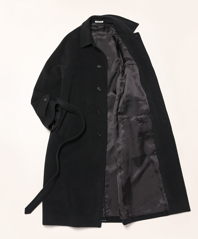 Super Fine Wool Mosser Soutien Collar Coat(3(MEN) Black/ブラック