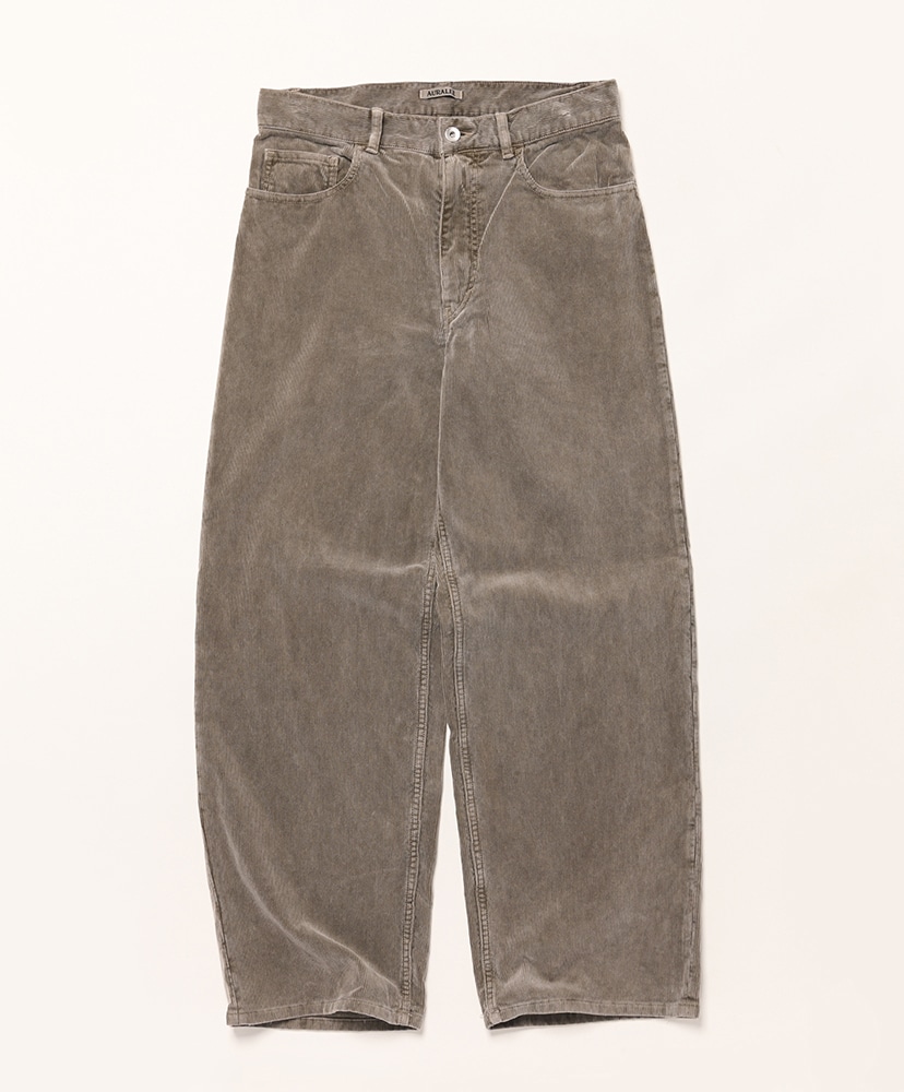 AURALEE PIGMENT DYED CORDUROY PANTS 4サイズ AURALEE | PIGMENT DYE FINX CORDUROY WIDE 5P PANTS WOMEN