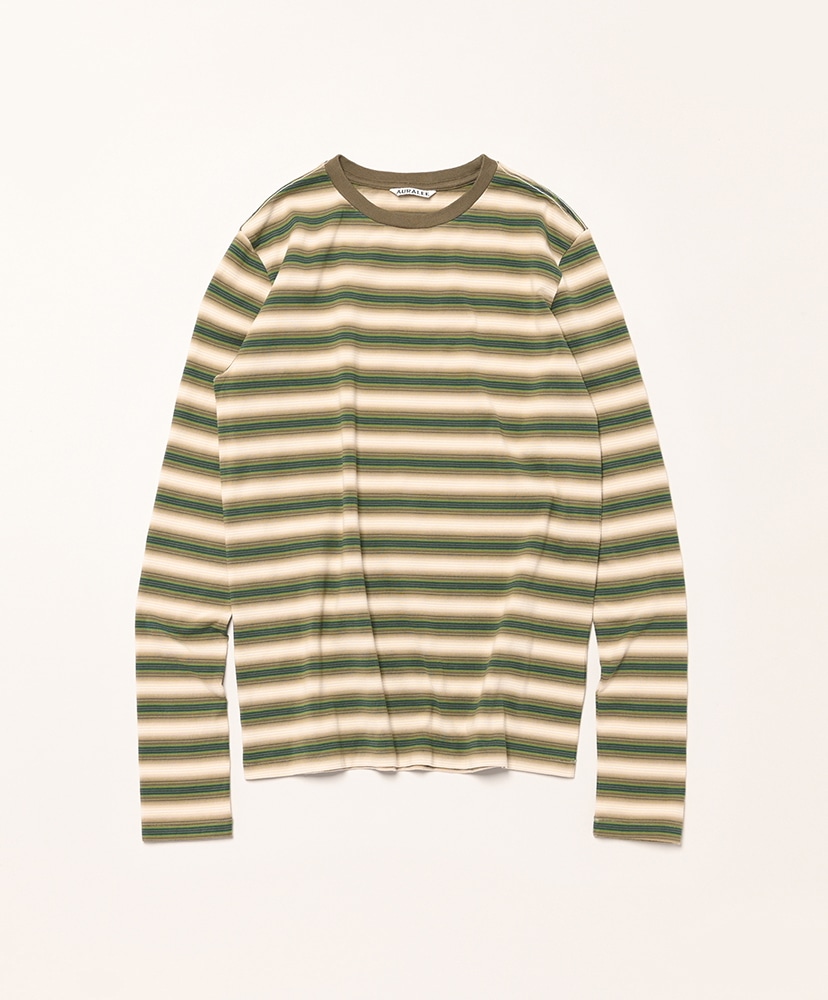トップス AURALEE GRADIENT STRIPE JERSEY L/S TEE GRADIENT STRIPE JERSEY L/S TEE - AURALEE Official Website