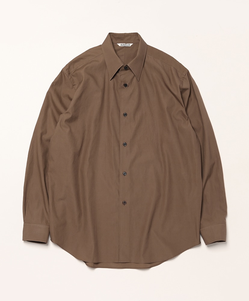 Washed Finx Twill Shirt(3(MEN) Blue/ブルー): AURALEE