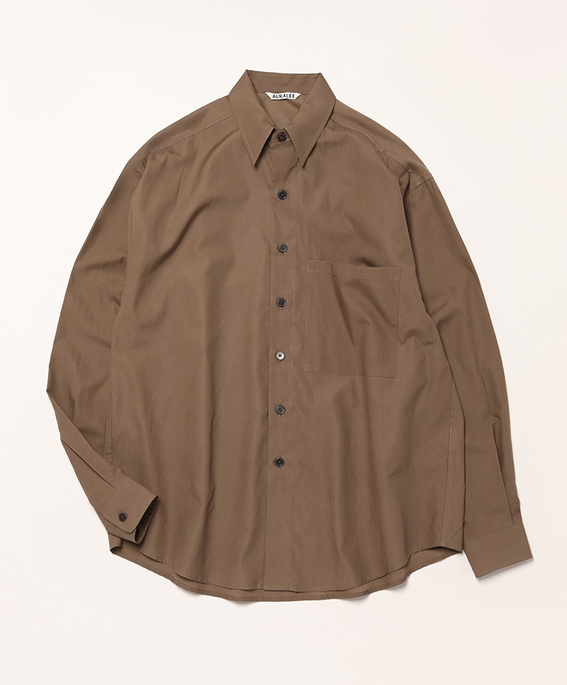 ナ*オ様 早い者勝ち WASHED FINX TWILL BIG SHIRT 3 Washed Finx Twill Big Shirt(3(MEN) Blue/ブルー): AURALEE