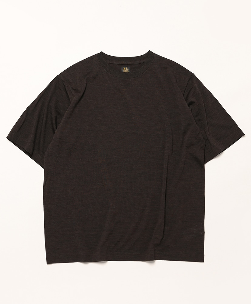 Wool Crew Neck T-Shirt(1(MEN) Brown/ブラウン): BATONER