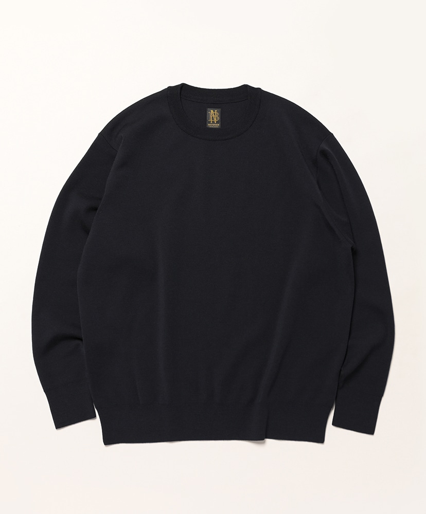定価以下!匿名ドゥーズィエムクラスSmooth Relax Knitブラック Men 32G Smooth Wool Classic Crew Neck(1(MEN) Black/ブラック