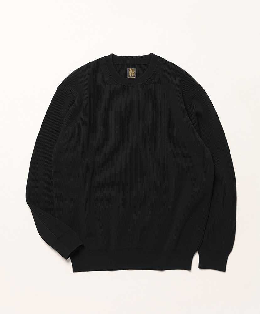 Men Super High Twist Wool Crew Neck(1(MEN) Black/ブラック