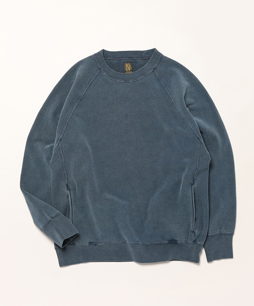 Men Fade Color Jumberca Urake Crew Neck(1(MEN) Fade Navy