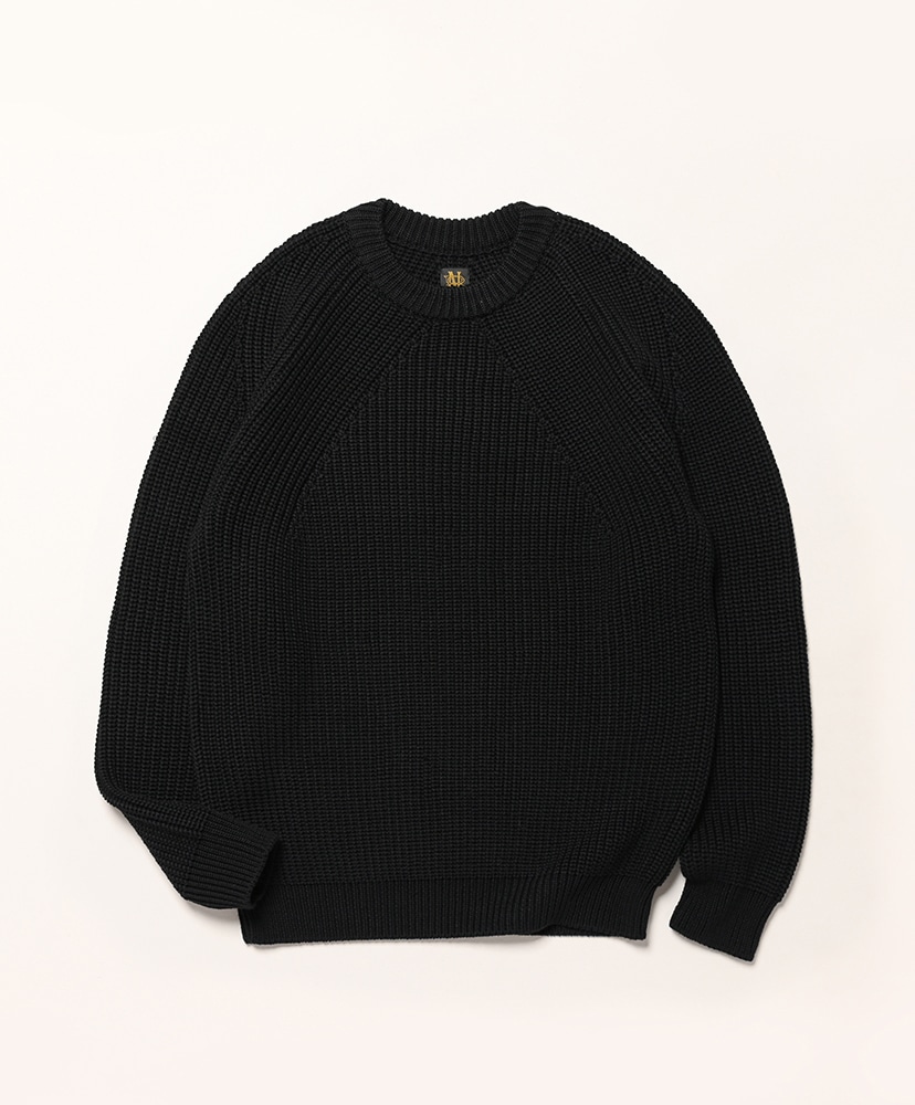 Batoner 4-SEASON WOOL CREW NECK 半袖 黒3 Men Signature Crew Neck(1(MEN) Black/ブラック): BATONER