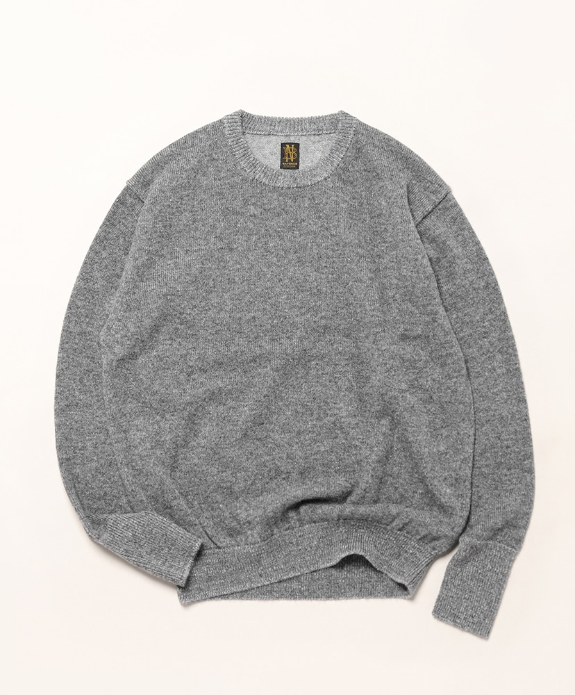 トップス BATONER BABYALPACA TENJIKU CREW NECK BABY ALPACA KURUMI TENJIKU CREW NECK / NAVY | BATONER (MEN