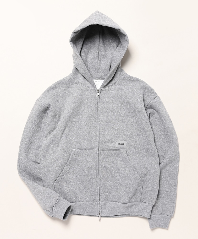 クレープ Double Zip Short Sweat Hoodie(2(MEN) Heather Gray/ヘザー