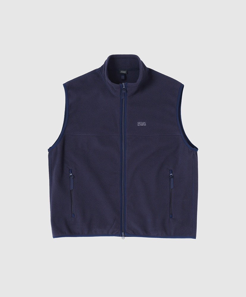 新品　BRIEFING　正規品　FLEECE  VEST  ブルー　Lサイズ Fleece Full Zip Vest(L(MEN) Navy/ネイビー): SEDAN ALL-PURPOSE