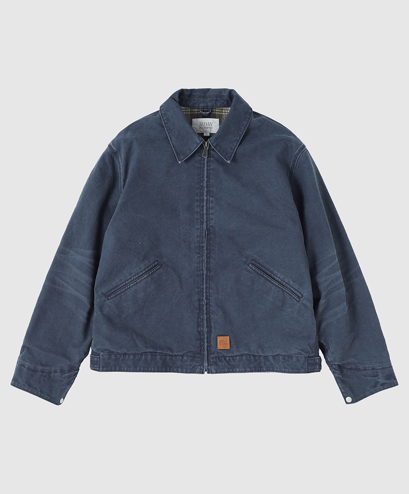 NO COLLAR DUCK ジャケット Vintage Washed Cotton Duck Jacket(L(MEN) Charcoal/チャコール