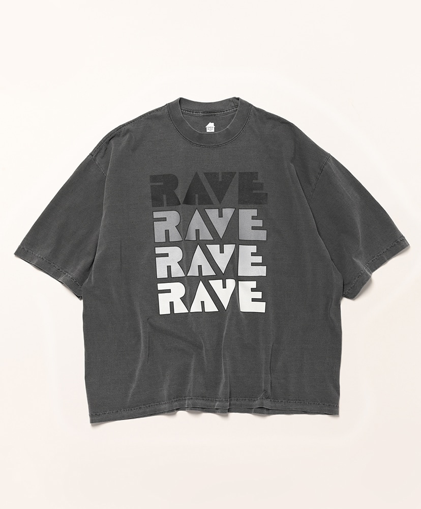 RAVE T-SHIRT(L(MEN) SUMI (CHARCOAL)/スミ(チャコール