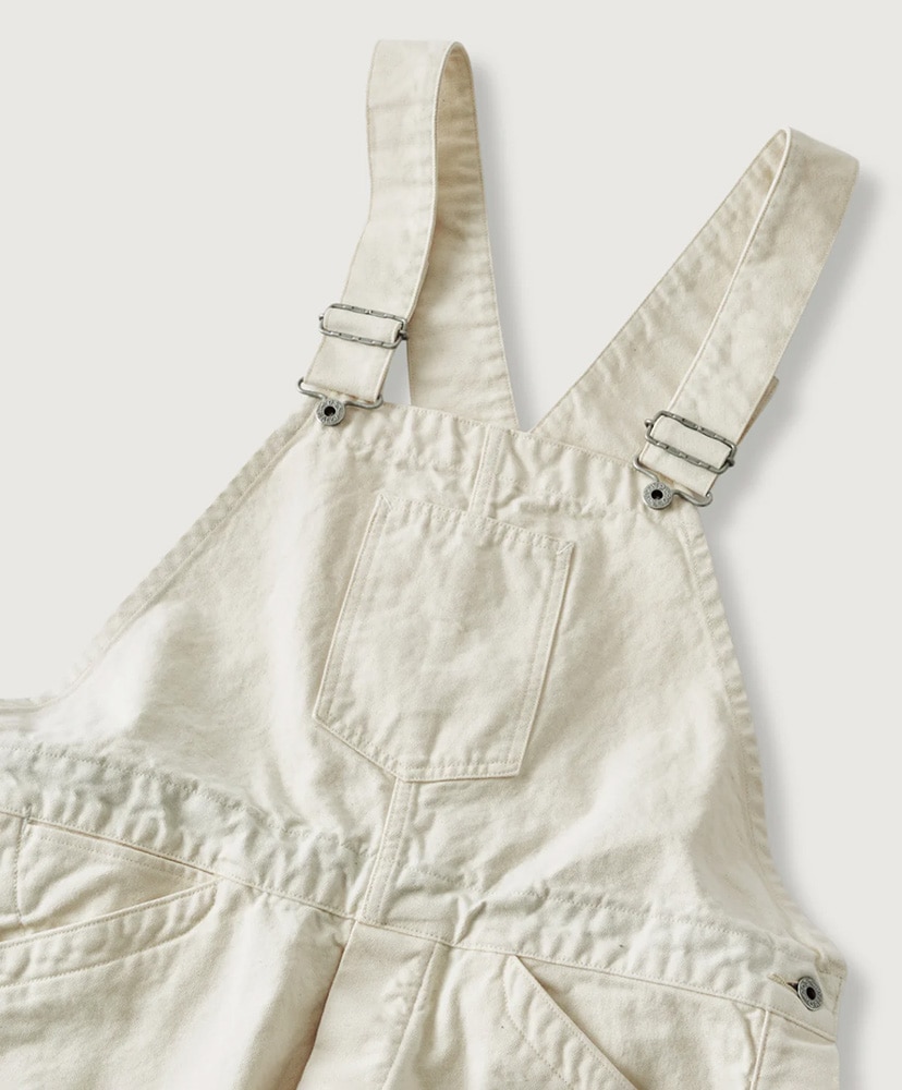 DEAD STOCK [日本製] EDWIN 生成極厚コットンオーバーオール　Ｌ POST 46 Overalls : pigment dyed canvas(L(MEN) Washed Natura