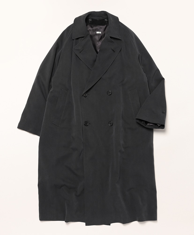 24aw a.presse silk coat 2 ステンカラー コート 60/2コンパクトギャバ ステンカラーコート （ステンカラーコート