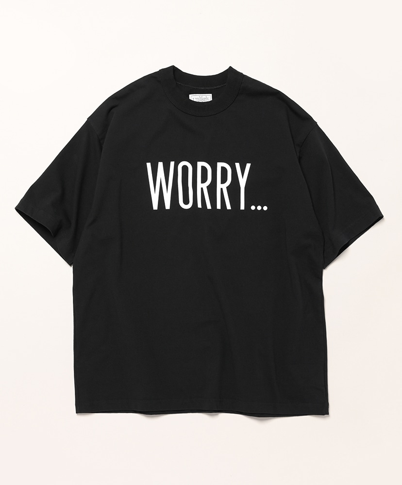 Unlikely Authentic Graphic Tee WORRY(L(MEN) Black