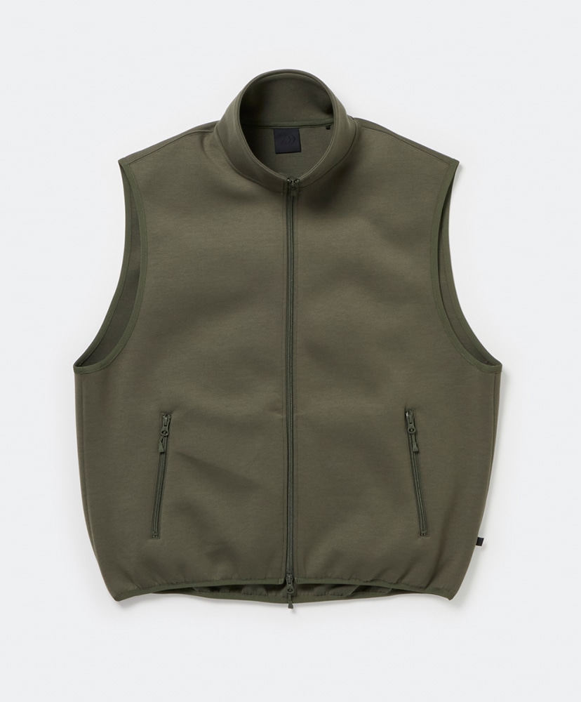 Tech Scuba Knit Stand Collar Vest(L(MEN) Olive/オリーブ