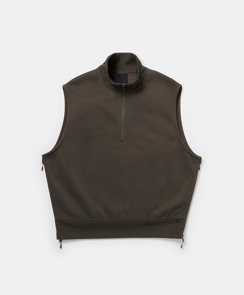 W's Tech Sweat Zip Vest Pullover(F(WOMEN) Black/ブラック): DAIWA