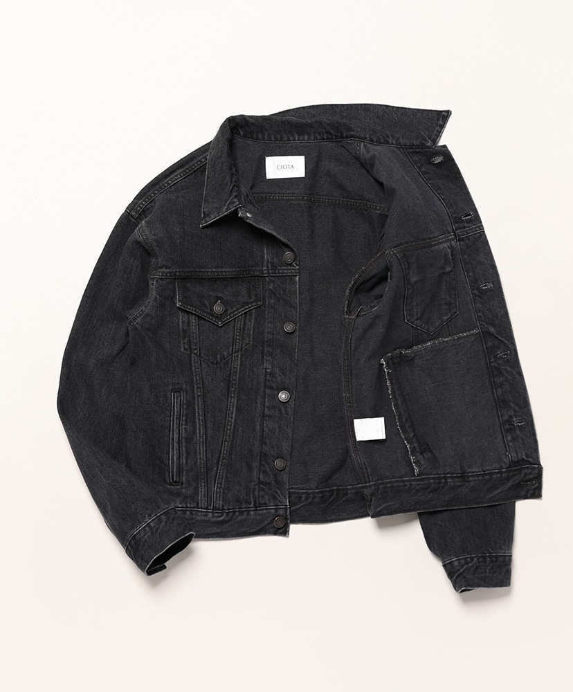   デニムジャケット ブラック 4 Pocket Denim Jacket(42(MEN) Medium Black/ミディアム