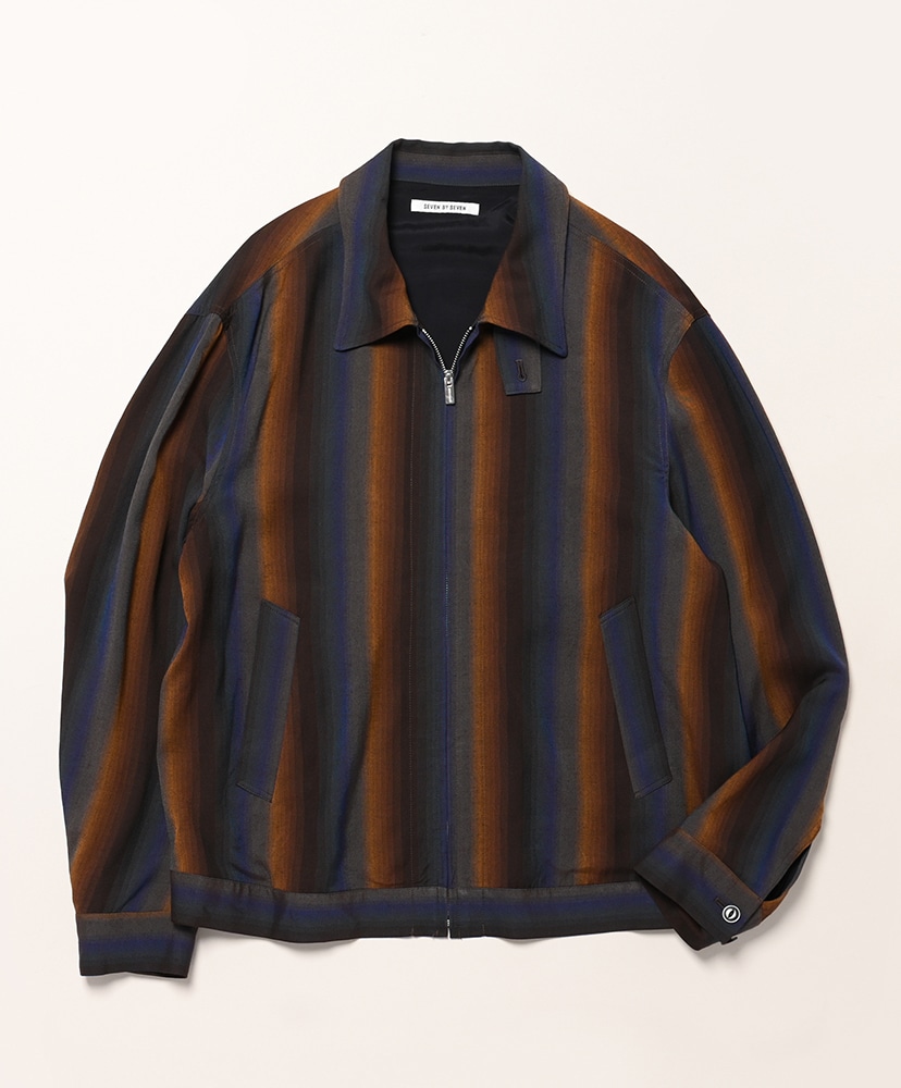 Drizzler Jacket - Wool Rayon Gradetion Stripe(L(MEN) Multi