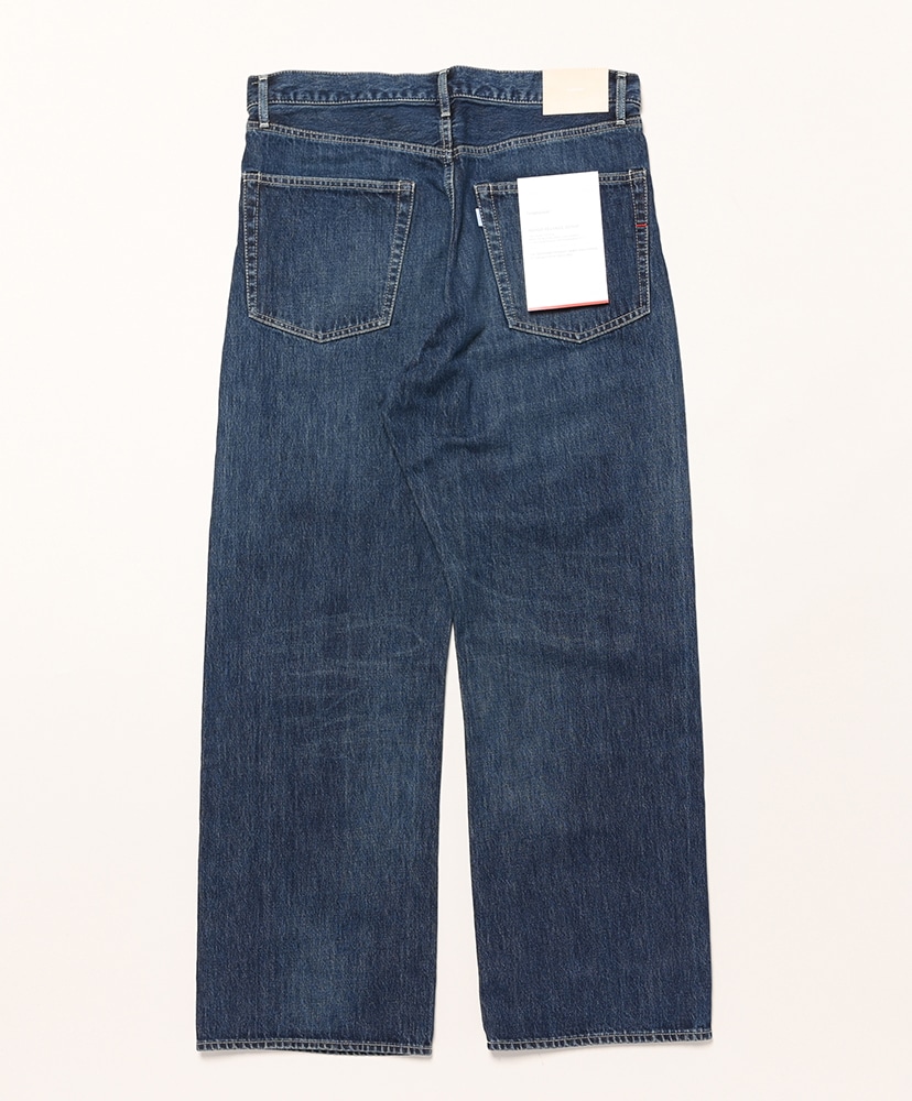 Selvage Denim Five Pocket Wide Straight Pants -DARK FADE-(1