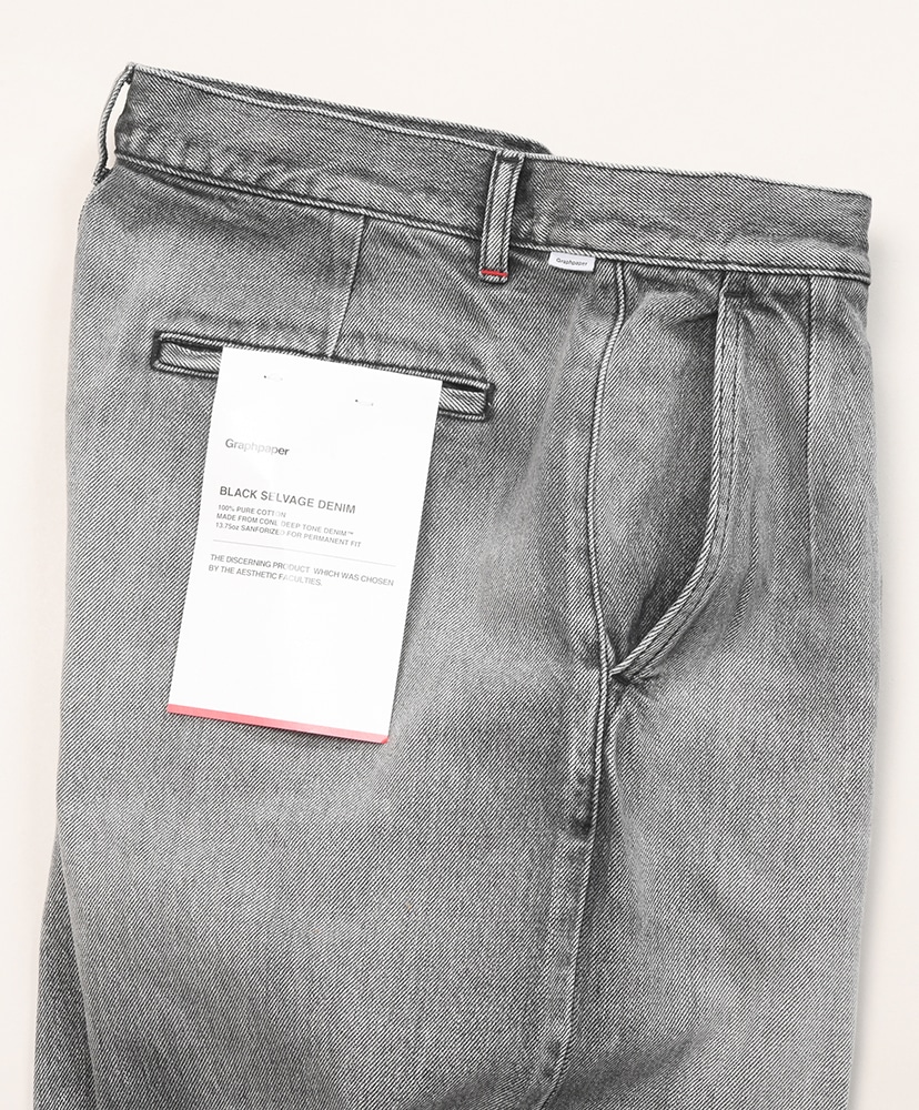 Selvage Denim Two Tuck Tapered Pants -LIGHT FADE-(1(MEN
