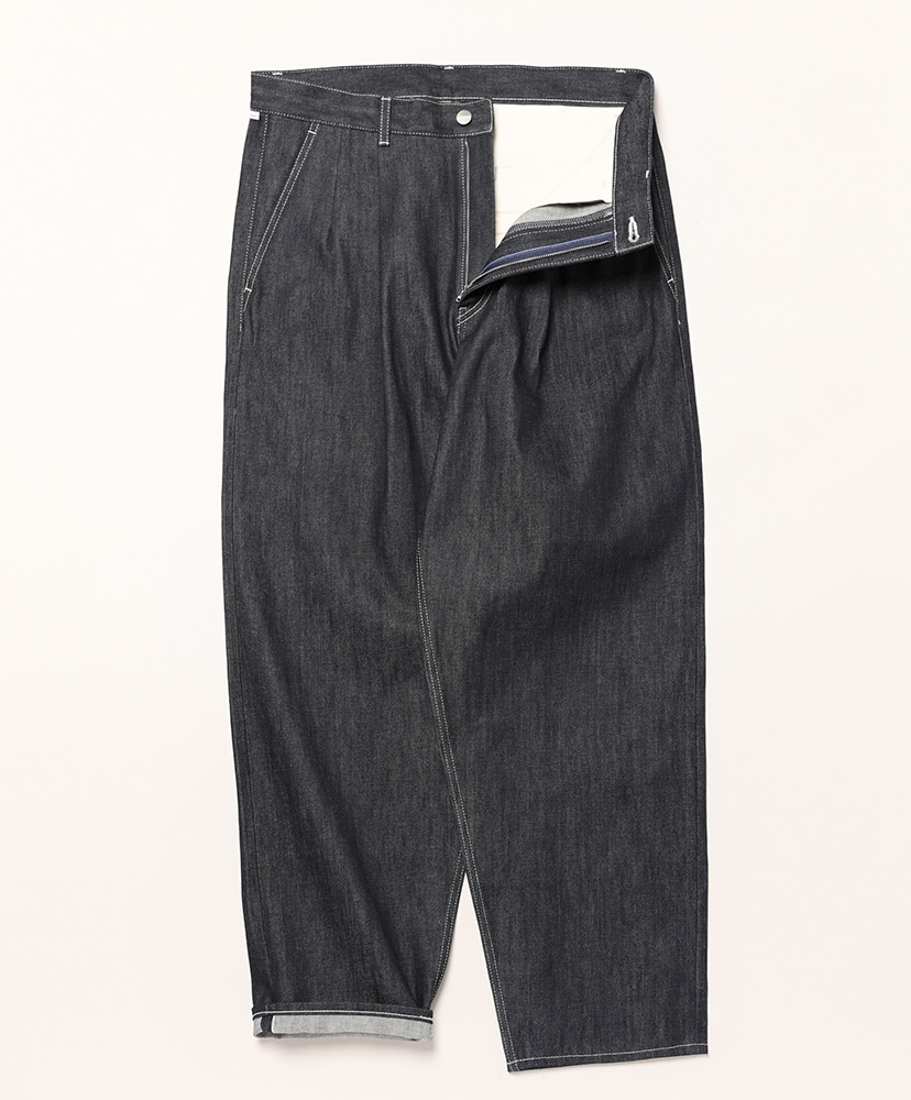 パンツ Selvage Denim Two Tuck Tapered Pants 1 SELVAGE DENIM TWO TUCK TAPERED PANTS – OBLIGE