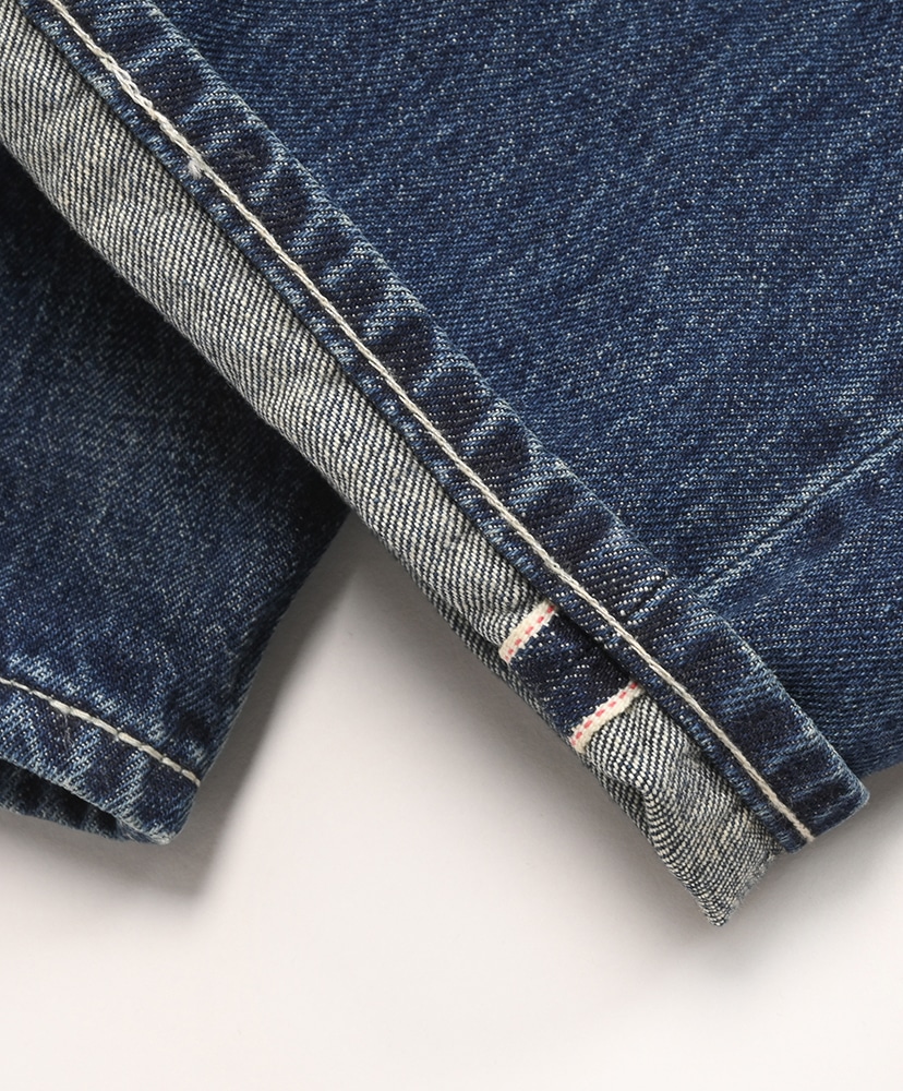 Selvage Denim Two Tuck Pants-DARK FADE-(1(MEN) Black Dark