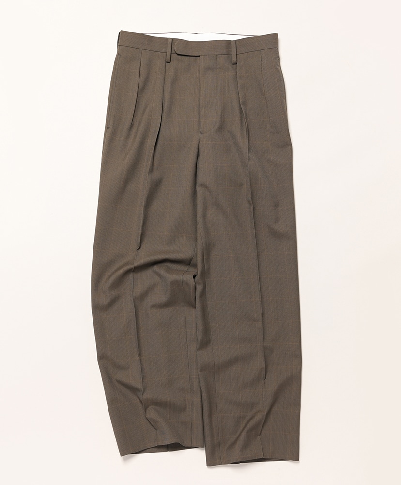 Forever Slacks Type2 Wool Pincheck(1(MEN) Khaki/カーキ