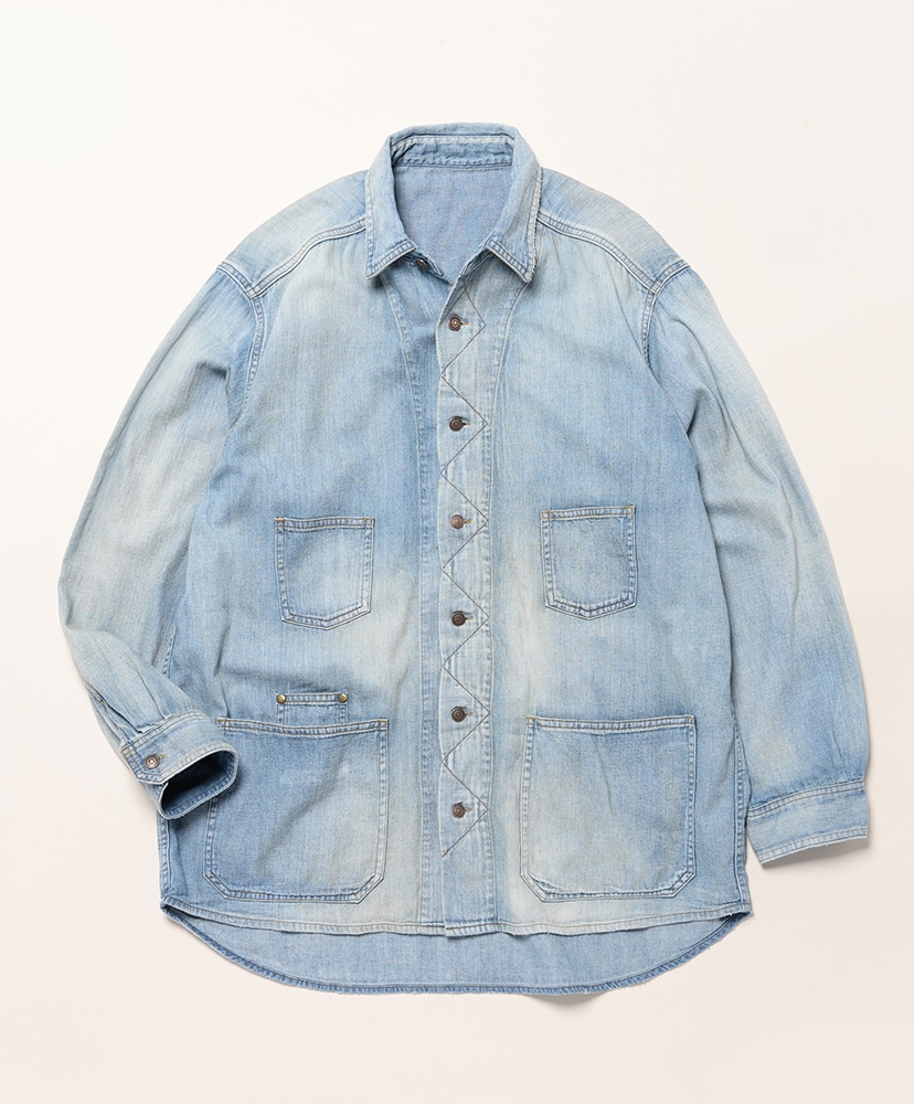 Denim Shirts Coverall(1(MEN) Fade Indigo/フェードインディゴ