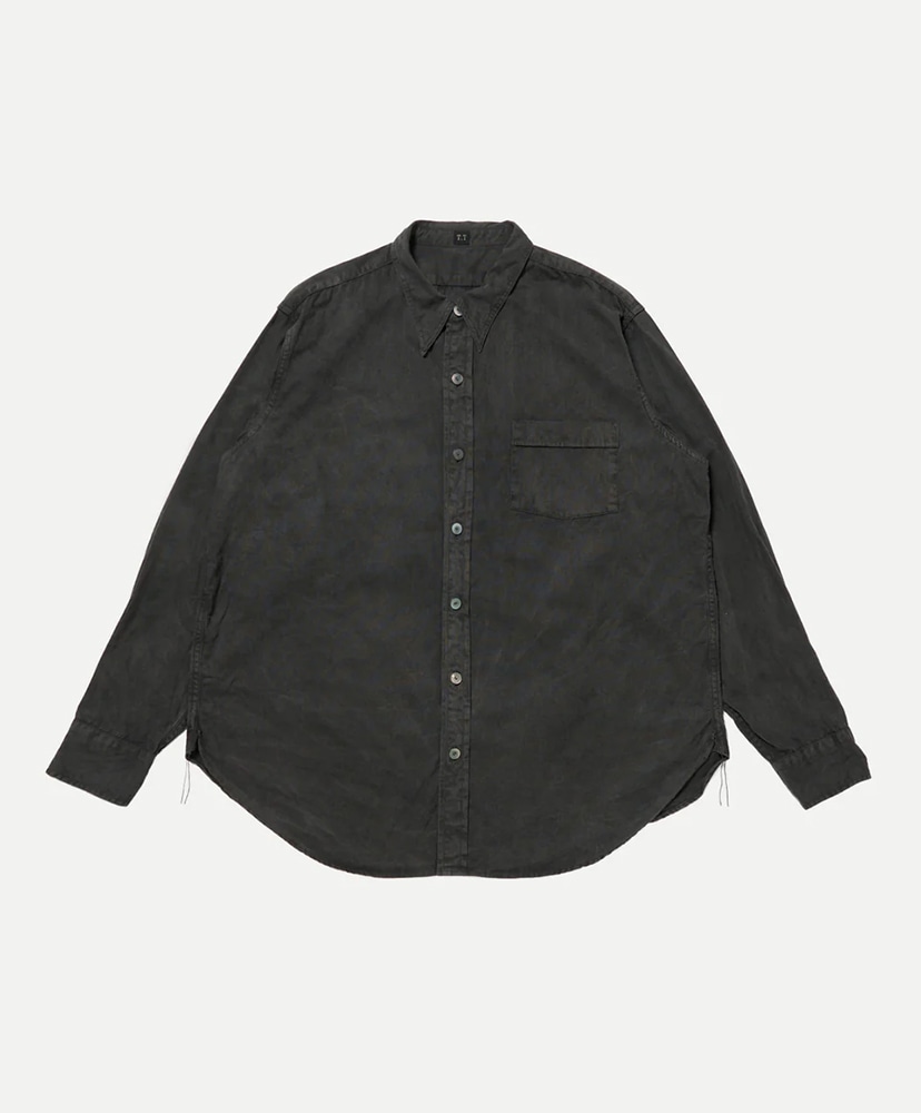 Lot.106 Narrow Collar Shirt(14(MEN) Sumi Dyed Black/スミダ