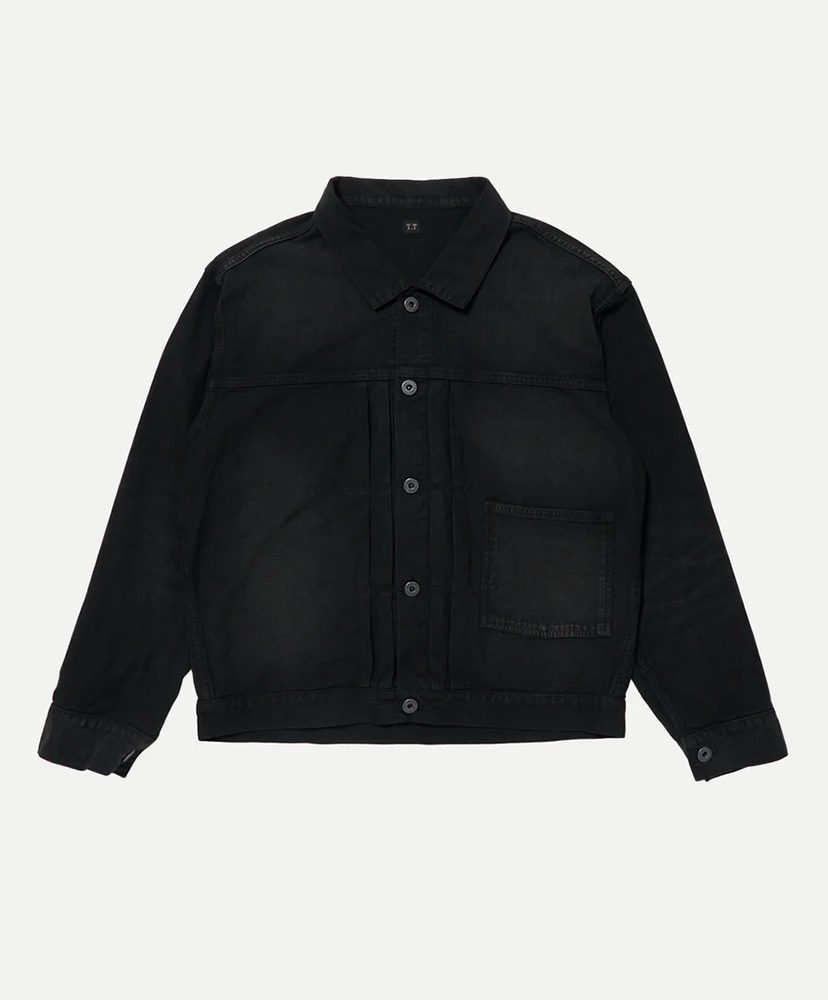 ※値下げしました！EMMETT スエード ブラックジャケット 48 Lot.309 Buckle-Backed Jacket(38(MEN) Damaged Sumi Dyed Black