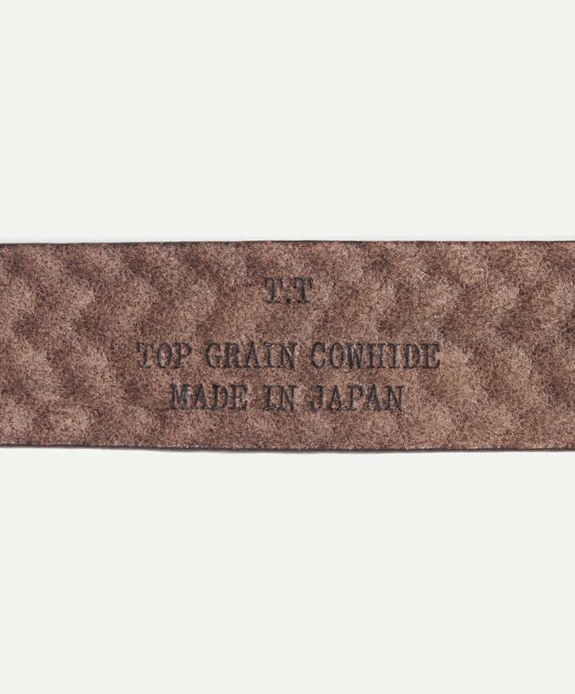 Lot.021 Busketweave Pattern Belt(OS Mud Dyed Brown/マッド