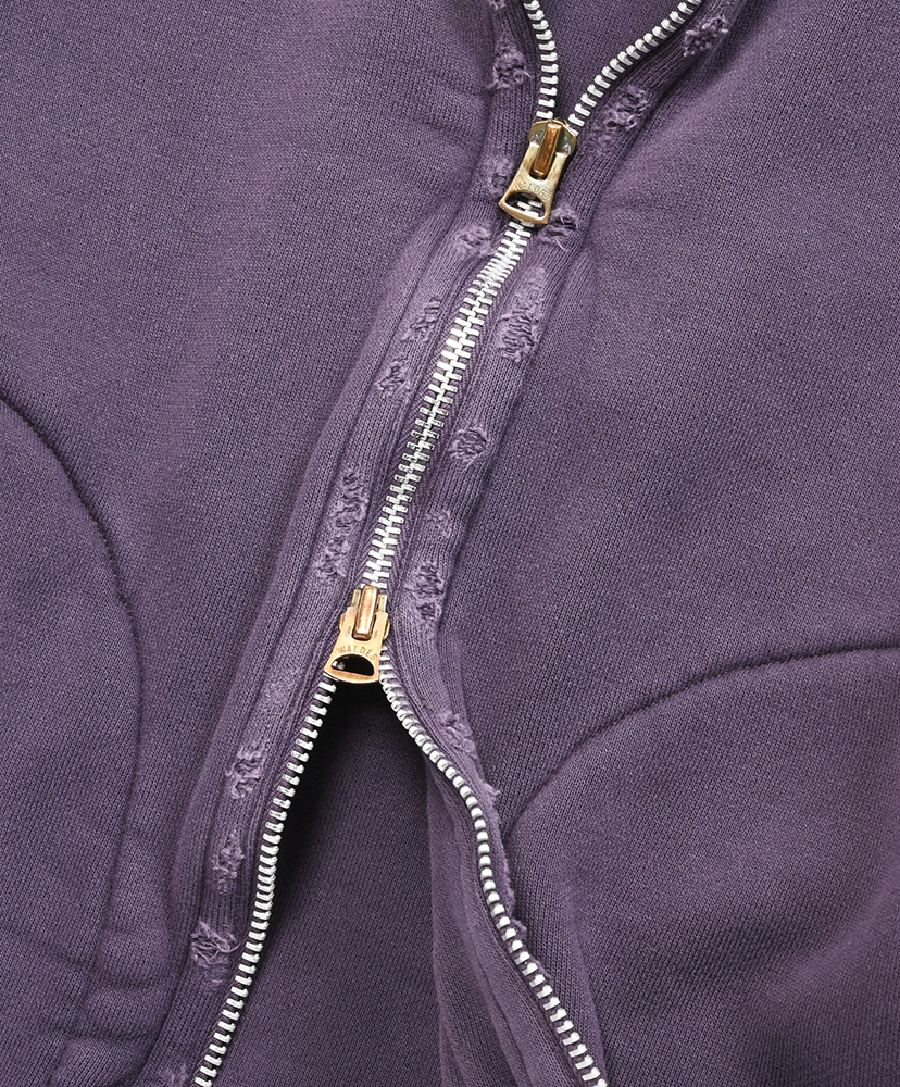 Damaged W-Face Lock Hoodie Fade Navy/フェードネイビー L(MEN)