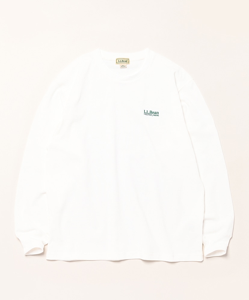 Tシャツ・カットソー Wool Tencel French Lettering Long SleeveT-Shirt 4BJE011 Union Long-Sleeve Tee(L(MEN) Birch/バーチ): L.L.bean JAPAN