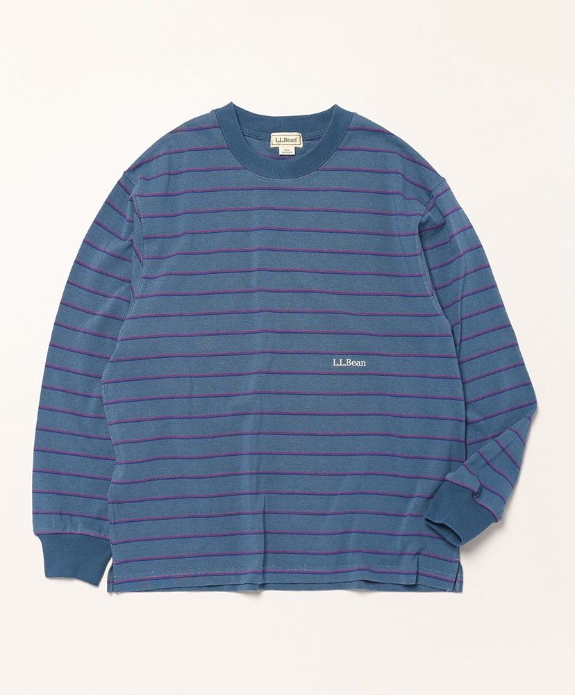 B.TRILL■Oval Wharfen Stripe Long Sleeve■送料込 Union Long-Sleeve Stripe Tee(L(MEN) Bordeaux×Birch/ボルドー