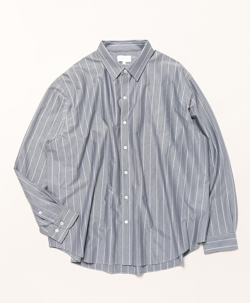 46G Atmosphere Stripe Shirt(L(MEN) BLUE(Gloucester Blue