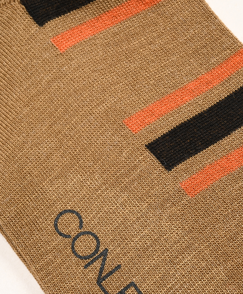 Border Line Wool Long Men Milk Tea/ミルクティー 25-27cm