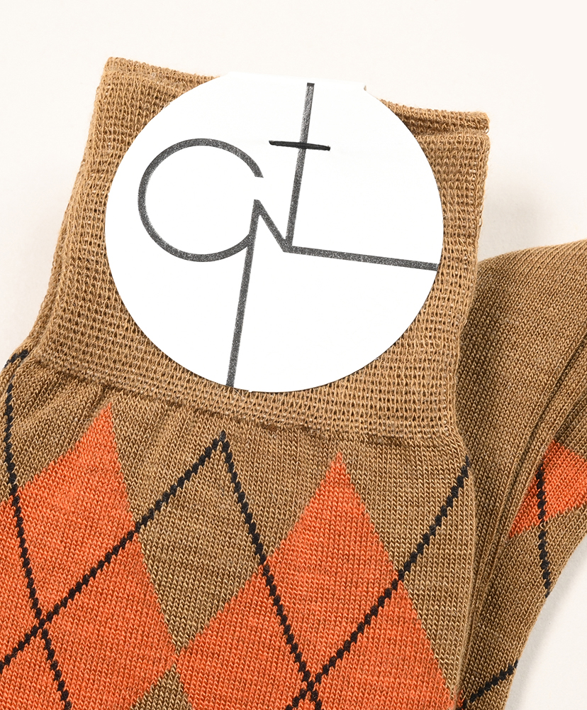 Argyle Wool Long Men Milk Tea/ミルクティー 25-27cm